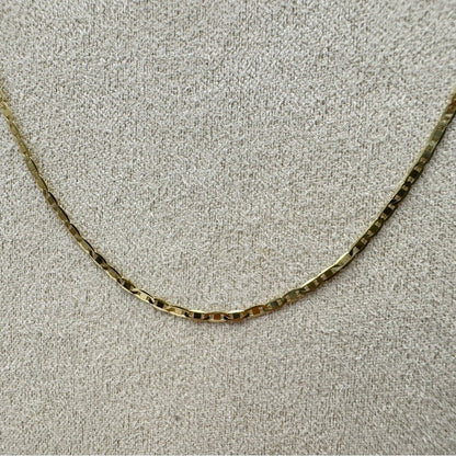 Solid 10k Gold Gucci Mirror Link Chain Necklace