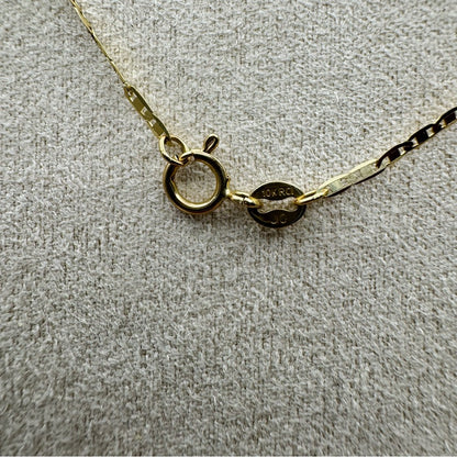 Solid 10k Gold Gucci Mirror Link Chain Necklace