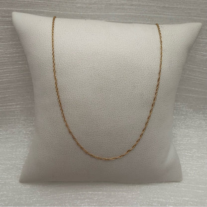 Solid 10k Gold Micro Singapore Chain Necklace