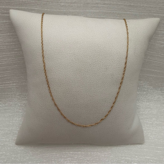 Solid 10k Gold Micro Singapore Chain Necklace