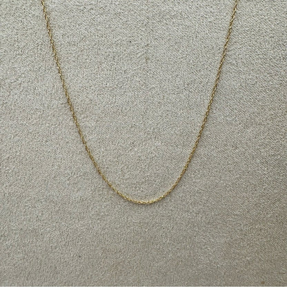 Solid 10k Gold Micro Singapore Chain Necklace