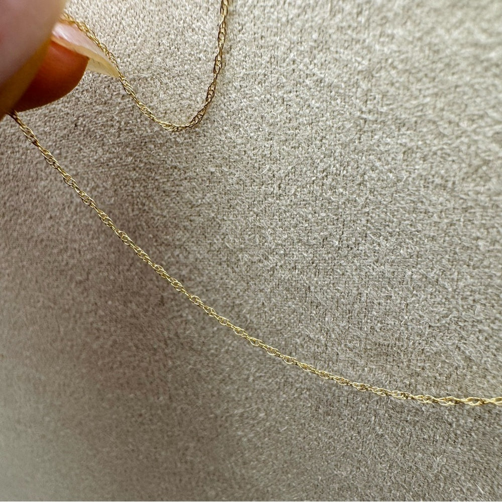 Solid 10k Gold Micro Singapore Chain Necklace