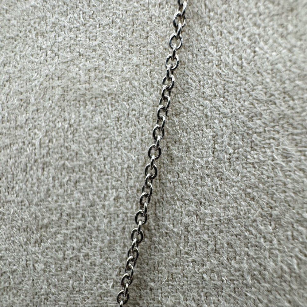 Solid 14k White Gold Rolo Chain Necklace