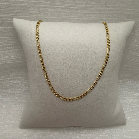 Solid 10k Gold Figaro Chain Bracelet