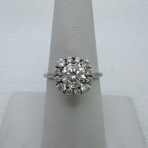 1 CT Moissanite Sterling Silver FreeSize Ring