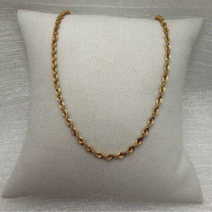 Solid 10k Gold Diamond Cut Rope Chain