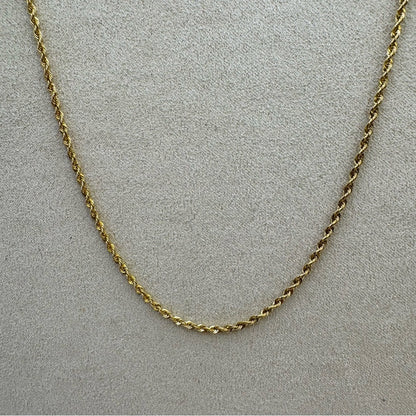 Solid 10k Gold Diamond Cut Rope Chain