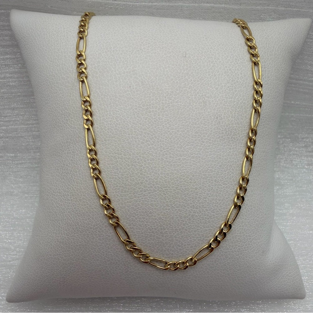 Solid Gold 10K Figaro Chain