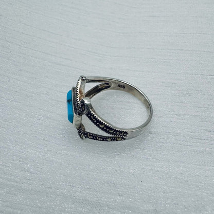 Magnesite & Marcasite Pavé Ring