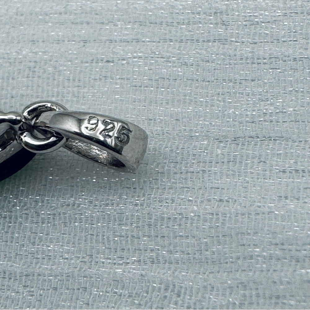 Orange Kyanite Oval Sterling Silver Pendant