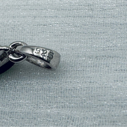 Orange Kyanite Oval Sterling Silver Pendant