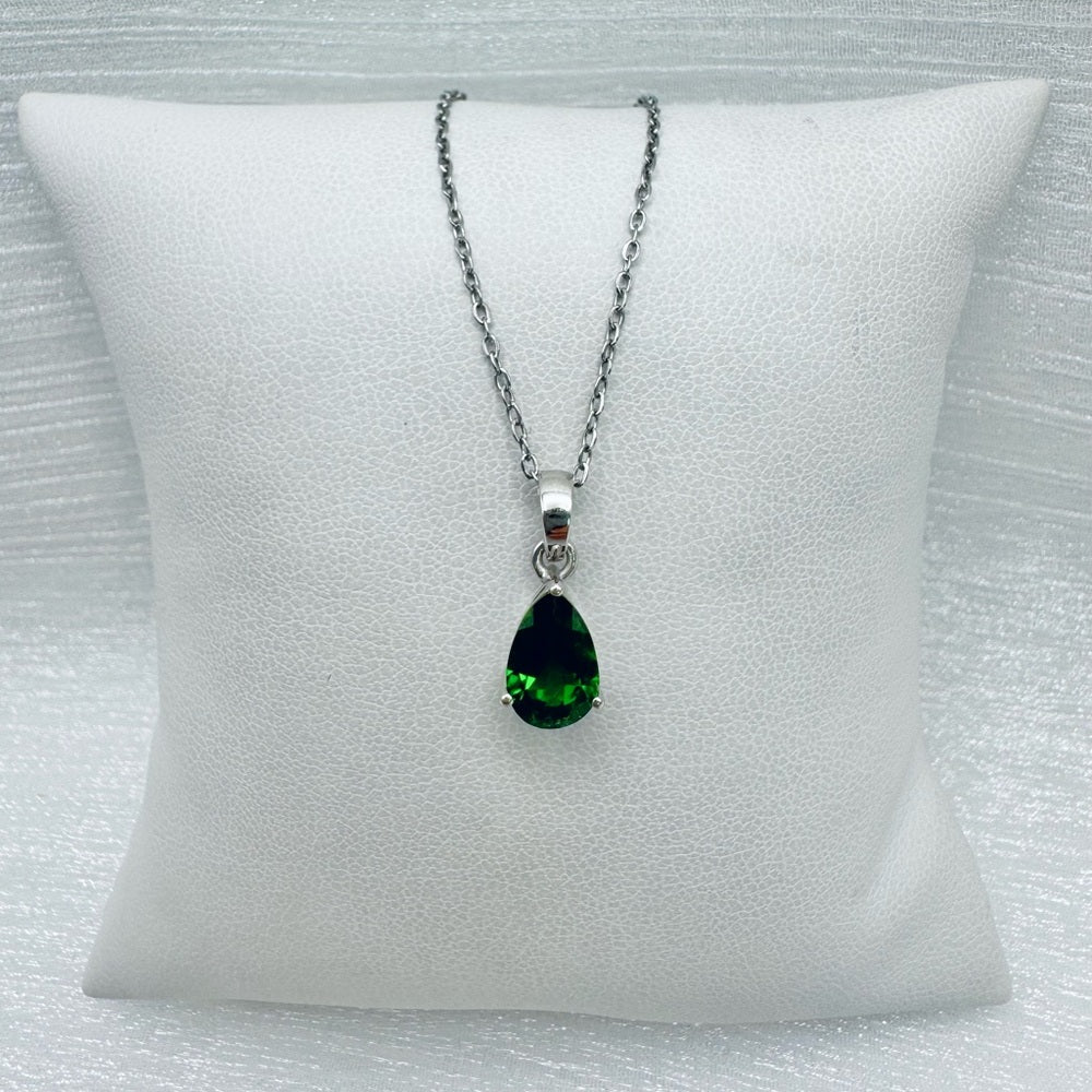 Chrome Diopside Teardrop S925 Pendant