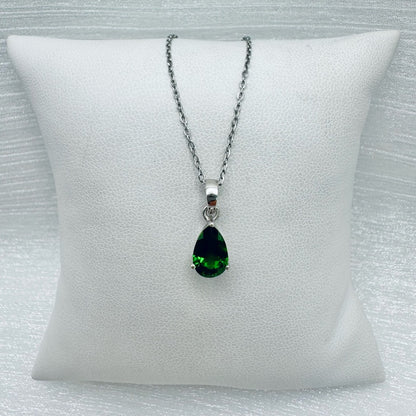 Chrome Diopside Teardrop S925 Pendant