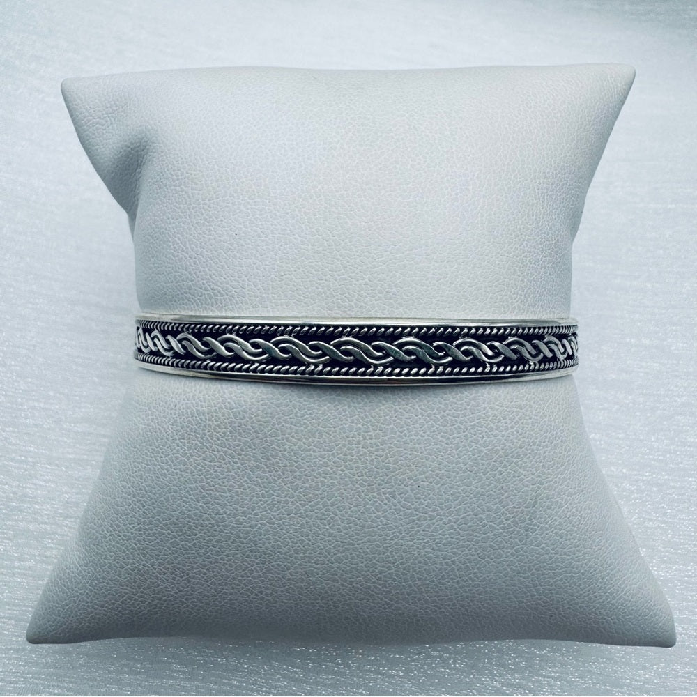 S925 Braided Bangle