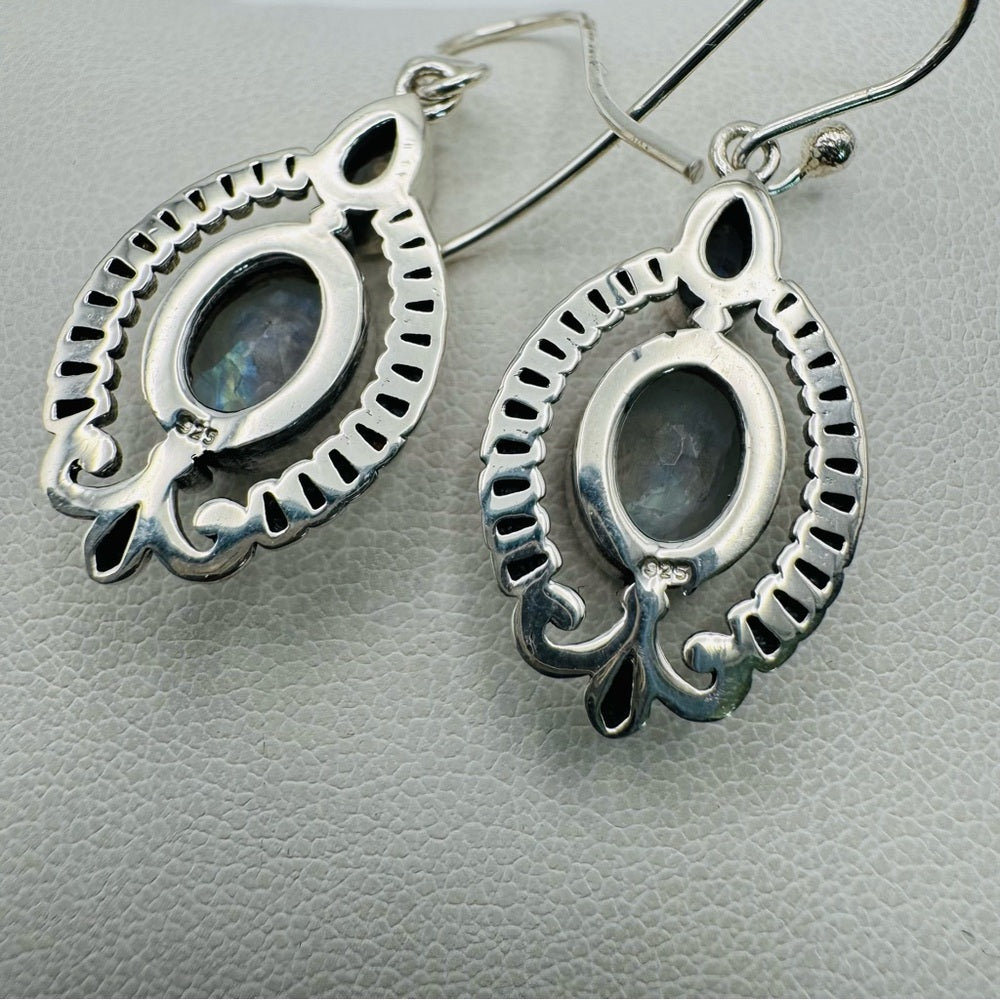 S925 Labradorite Drop Earrings
