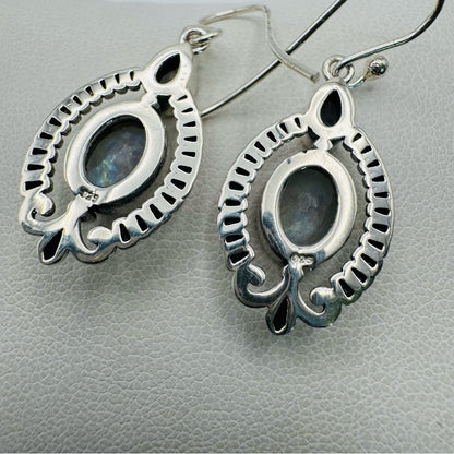 S925 Labradorite Drop Earrings