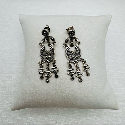 S925 Marcasite Winged Earrings