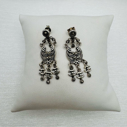 S925 Marcasite Winged Earrings