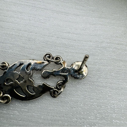 S925 Marcasite Winged Earrings