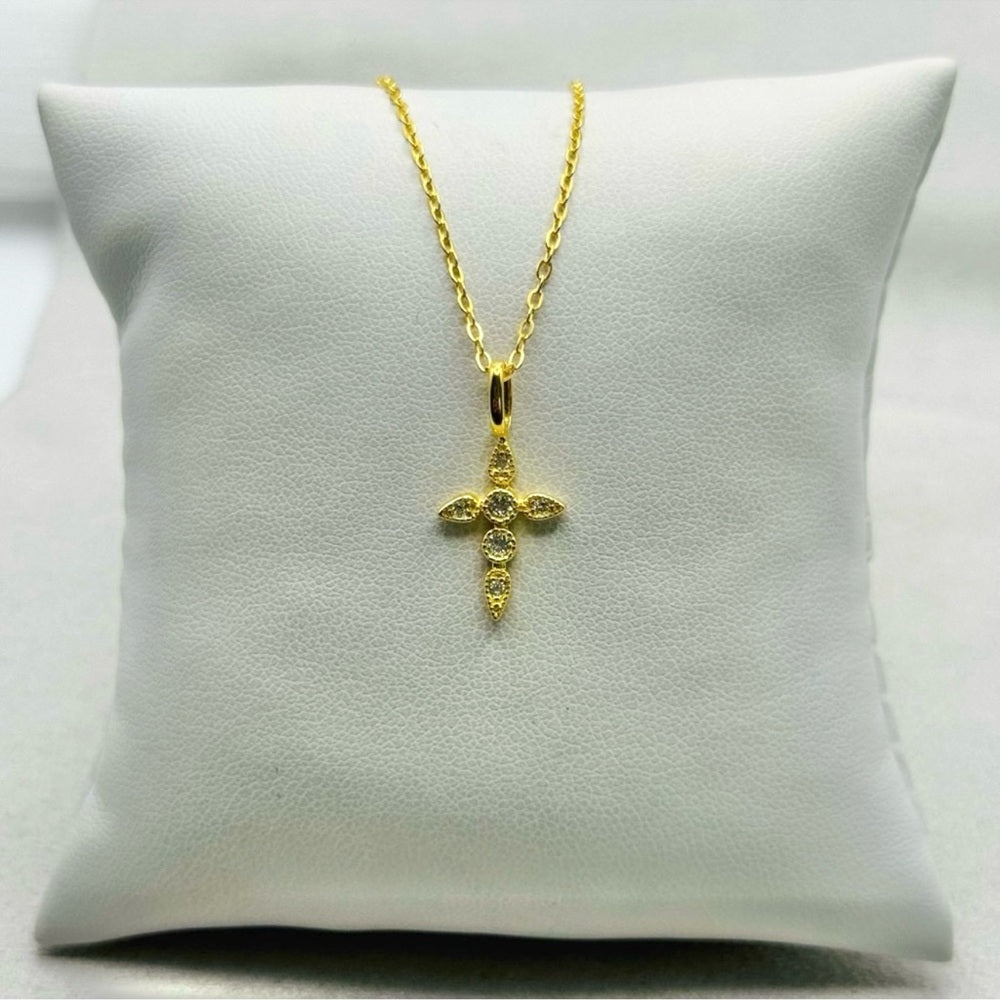 0.12 CT Moissanite Cross Necklace