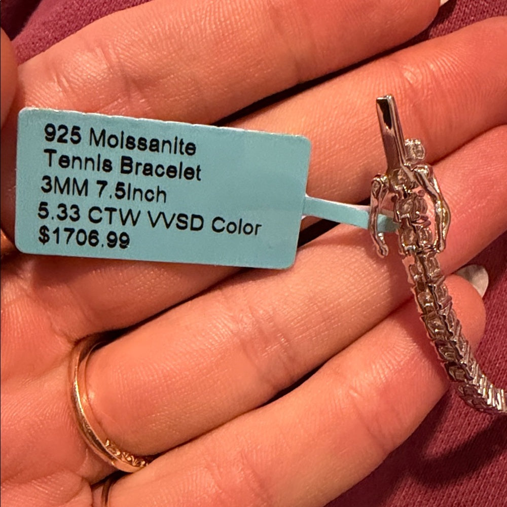 6.33 CT Moissanite Tennis Bracelet