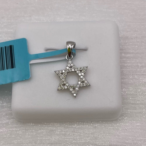 0.24 CT Moissanite Star of David Pendant