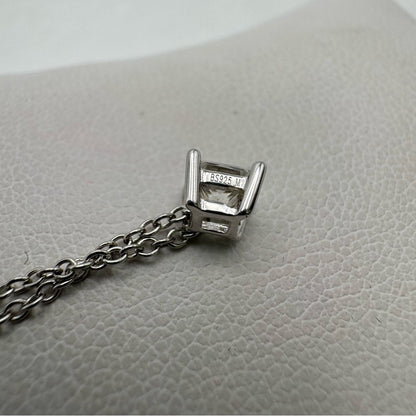 Moissanite Princess Cut Diamond Necklace