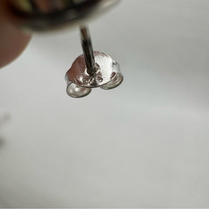 S925 Oval Turquoise Stud Earrings