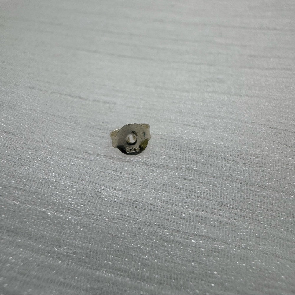 S925 Circle Swirl Turquoise Stud Earrings