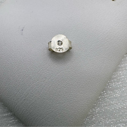 S925 Circle Swirl Black Onyx Stud Earrings