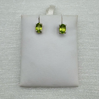 Peridot Oval S925 Stud Earrings
