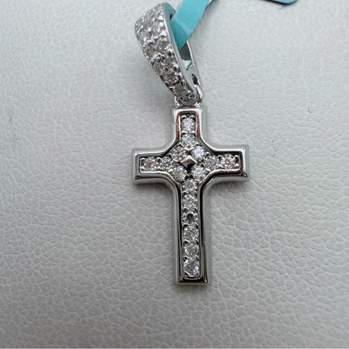 0.13 CT Moissanite Pavé Cross Pendant