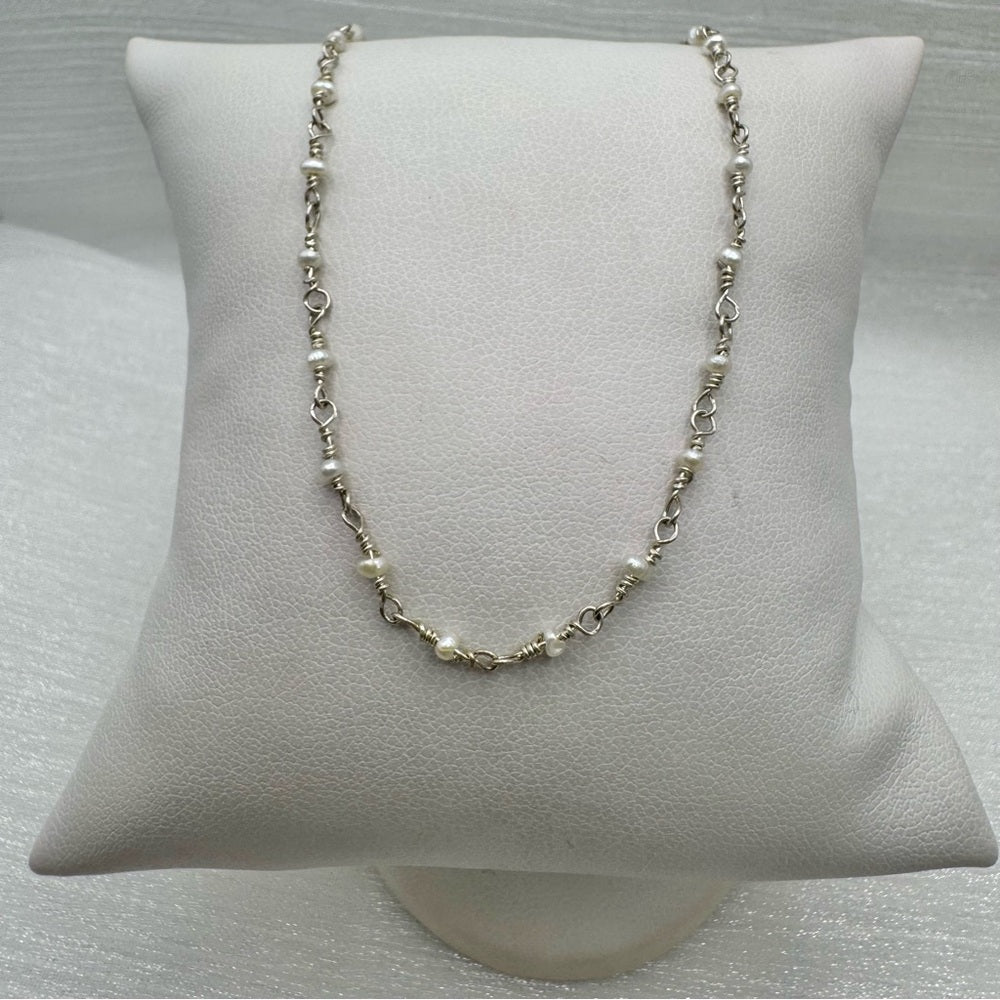 S925 Micro Freshwater Pearl Handmade Necklace