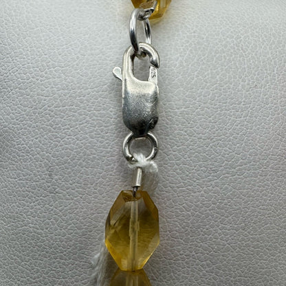7mm Citrine Natural Beaded Necklace