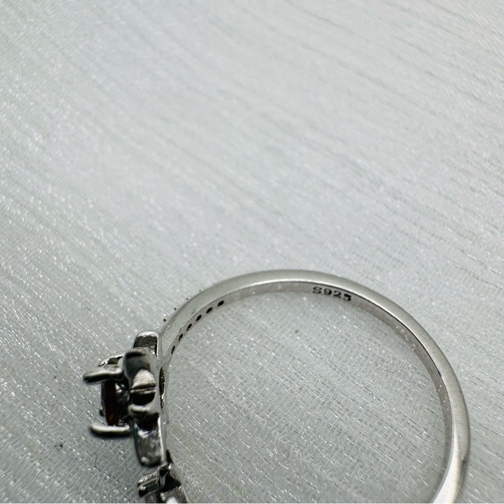 Starburst Tourmaline Silver Ring