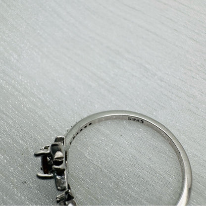 Starburst Tourmaline Silver Ring