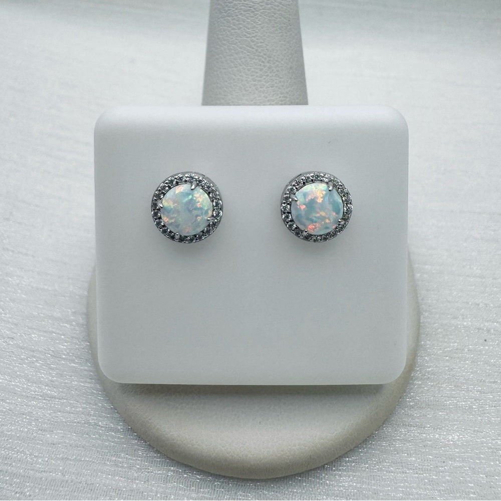 Fire Opal Pave Studs