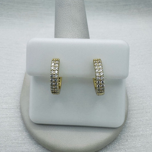 0.65 * 2 CT Moissanite Diamond Hoop Earrings
