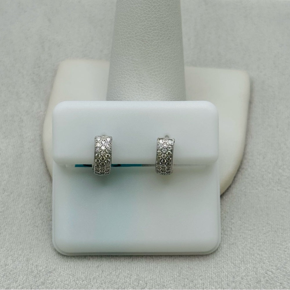 1.12 CT Total Moissanite Hoop Earrings
