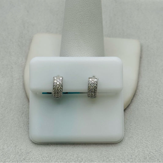 .56 CT * 2 Moissanite Diamond Hoop Earrings