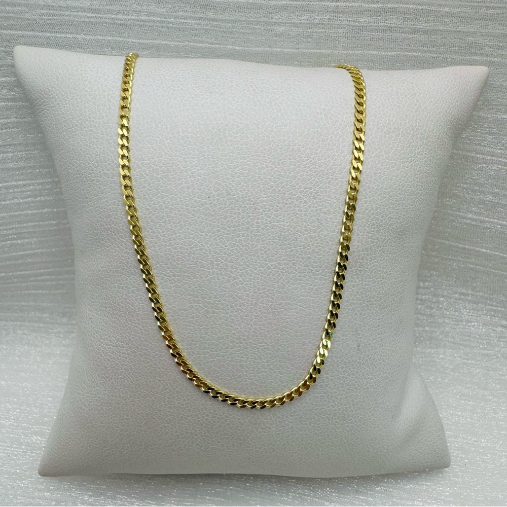 Gold Curb Link Chain s925 Italy