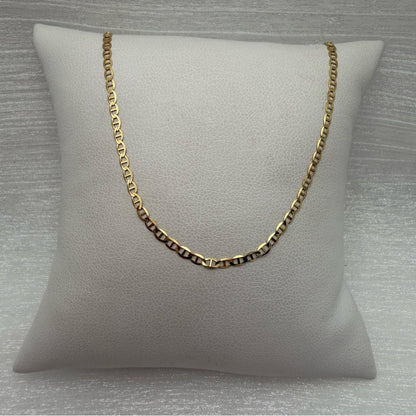 Solid 10k Gold Gucci Mirror Link Chain Necklace
