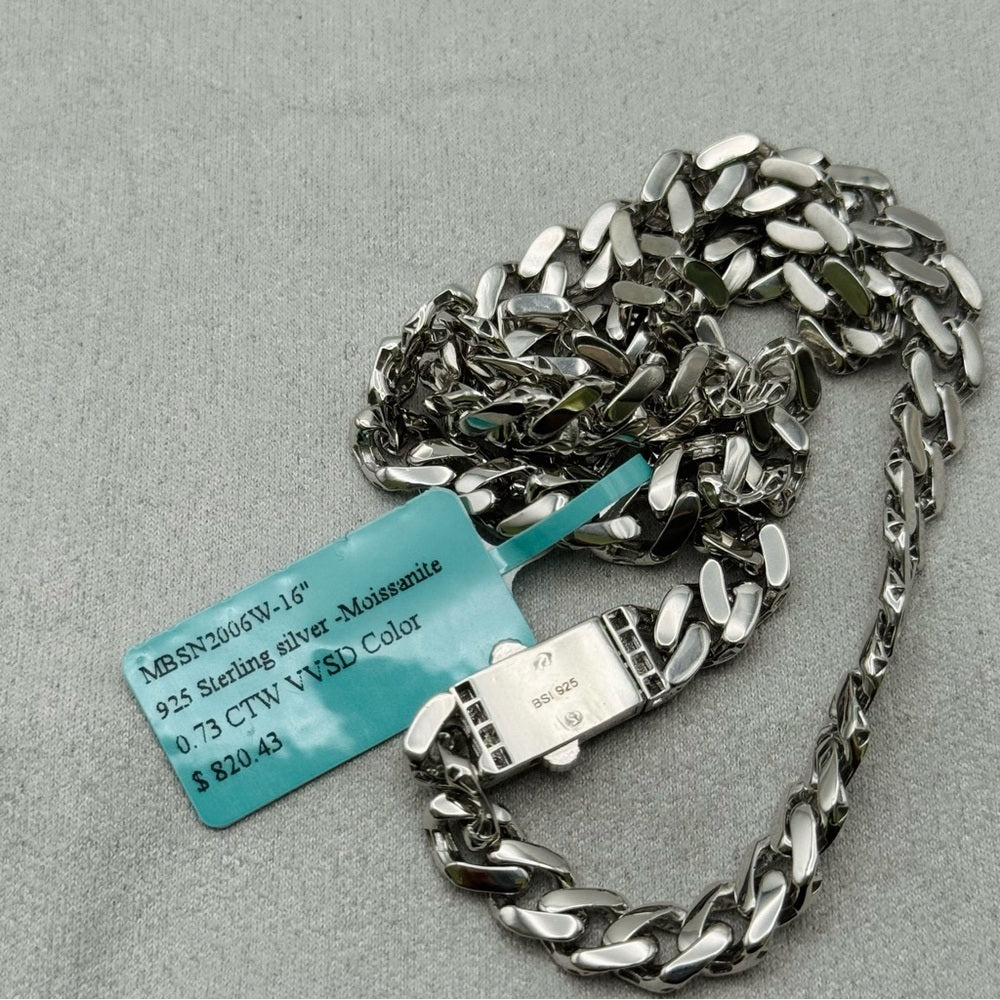 0.73 CT Moissanite Diamond Chain Necklace