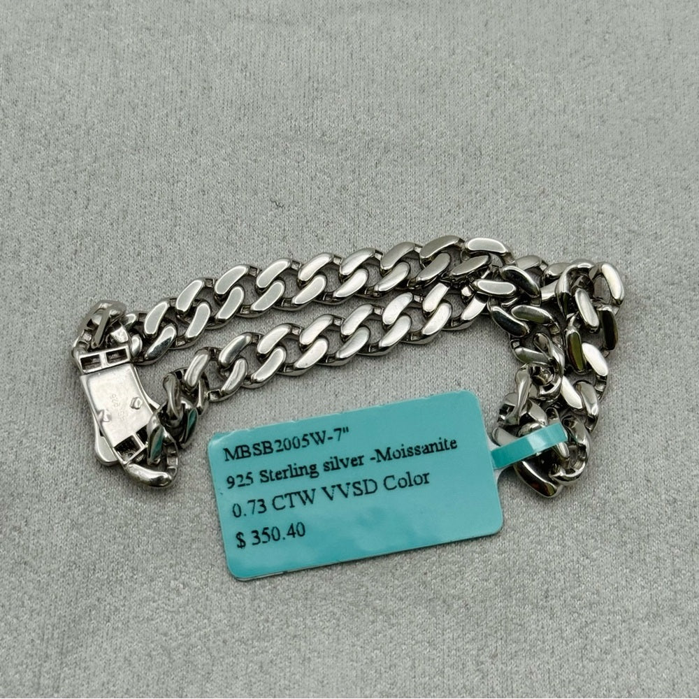 0.73 CT Moissanite Diamond Chain Bracelet