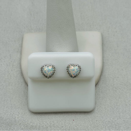 0.25 CT * 2 Moissanite Diamond Pavé Heart Stud Earrings