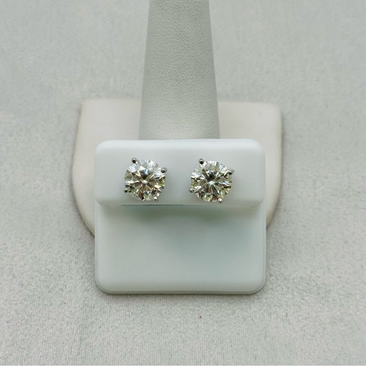 3.0 CT * 2 Moissanite Diamond Round Stud Earrings