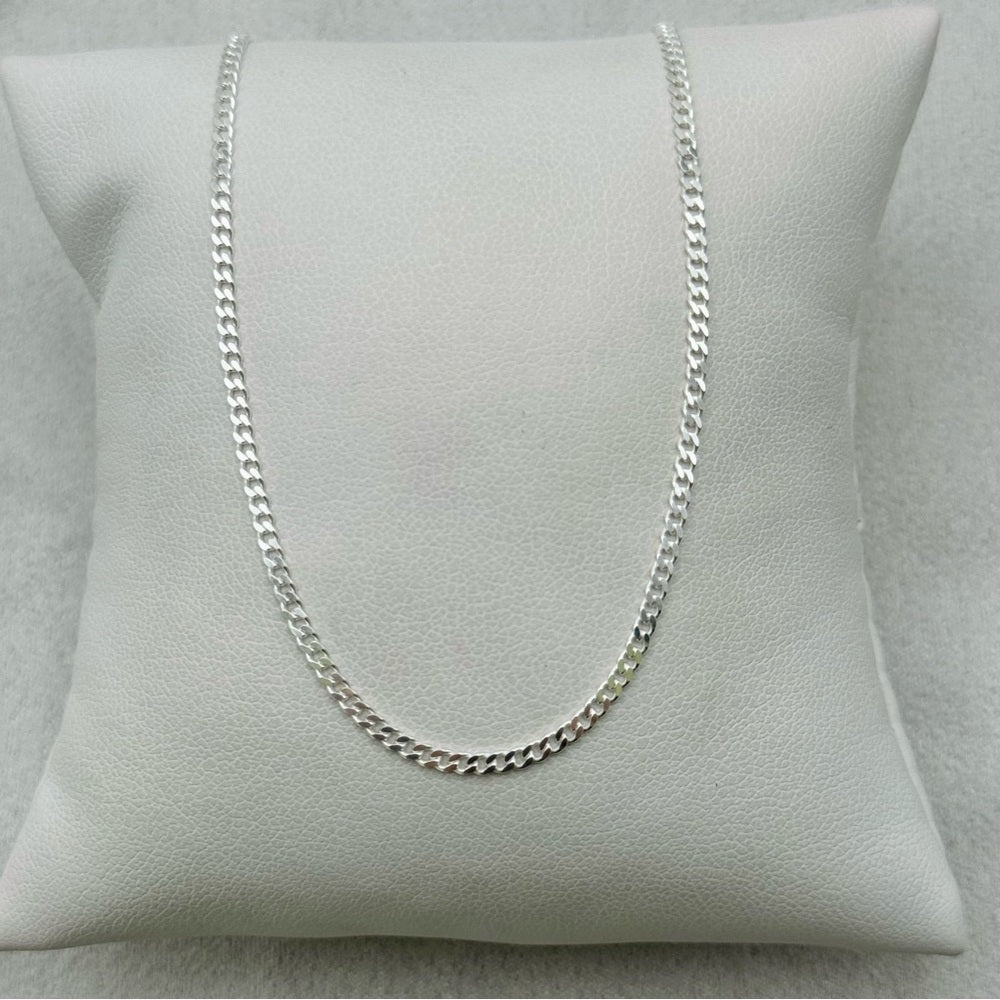 S925 Sterling Silver Cuban Link Chain Necklace