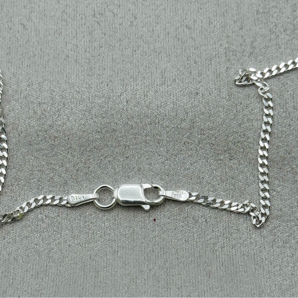 S925 Sterling Silver Cuban Link Chain Necklace