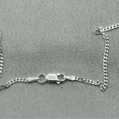 S925 Sterling Silver Cuban Link Chain Necklace