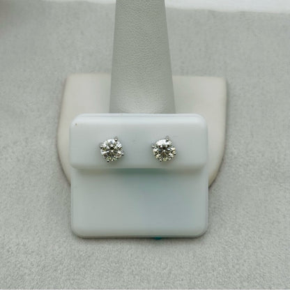 1.5 CT * 2 Moissanite Diamond Round Stud Earrings